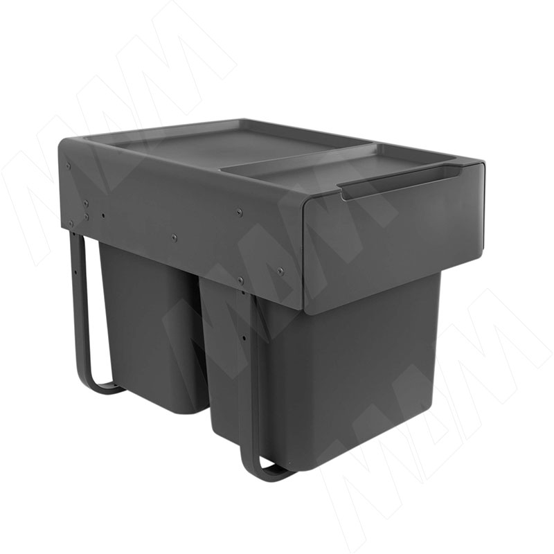 EASYBOX F40 Корзина встраиваемая для мусора выдвижная с доводчиком и крышкой-полкой, объём 36 (2x18) л, цвет тёмно-серый (EMB402-36DG), EASYBOX F40 Корзина встраиваемая для мусора выдвижная с доводчиком и крышкой-полкой, объём 36 (2x18) л, цвет тёмно-серы
EASYBOX F40 Корзина встраиваемая для мусора выдвижная с доводчиком и крышкой-полкой, объём 36 (2x18) л, цвет тёмно-серый (EMB402-36DG), EASYBOX F40 Корзина встраиваемая для мусора выдвижная с доводчиком и крышкой-полкой, объём 36 (2x18) л, цвет тёмно-серы