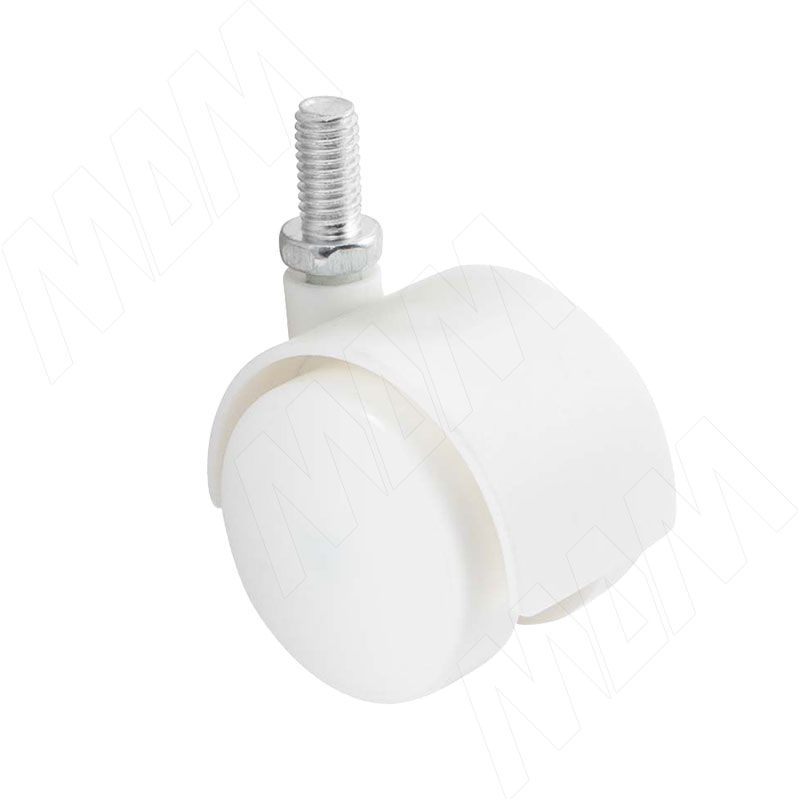 Опора двухколесная с винтом M8, D40 мм, без стопора, белая (OK-40/2/K/WH), Опора двухколесная с винтом M8, D40 мм, без стопора, белая 
Опора двухколесная с винтом M8, D40 мм, без стопора, белая (OK-40/2/K/WH), Опора двухколесная с винтом M8, D40 мм, без стопора, белая