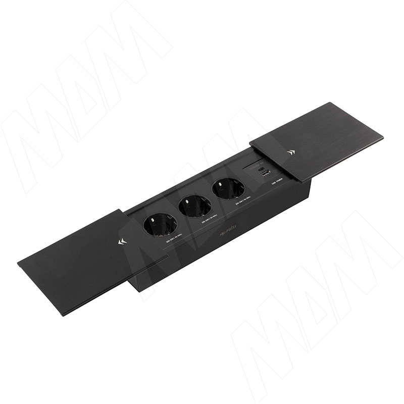 SLIDE блок розеток с раздвижными крышками, 280х72 мм, 3 розетки, 1 USB, 1 USB Type-C, быстрая зарядка, черный (SLS-S-3S1A1C-F2-BL), SLIDE блок розеток с раздвижными крышками, 280х72 мм, 3 розетки, 1 USB, 1 USB Type-C, быстрая зарядка, черный
SLIDE блок розеток с раздвижными крышками, 280х72 мм, 3 розетки, 1 USB, 1 USB Type-C, быстрая зарядка, черный (SLS-S-3S1A1C-F2-BL), SLIDE блок розеток с раздвижными крышками, 280х72 мм, 3 розетки, 1 USB, 1 USB Type-C, быстрая зарядка, черный