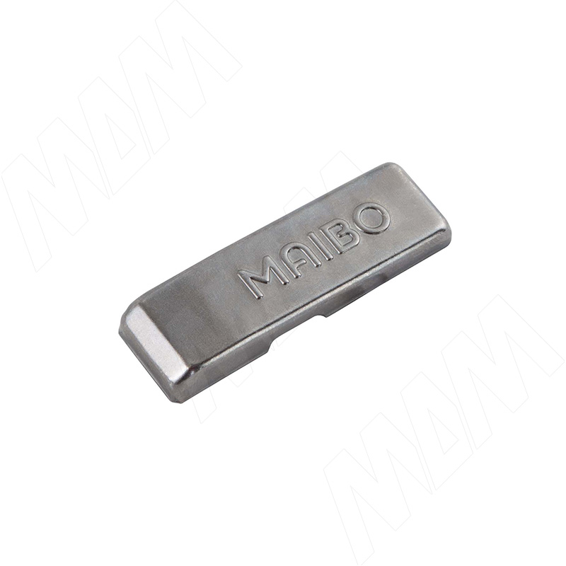 HELIOS накладка декоративная на плечо петли, с логотипом, черный никель фото товара 1 - HLS.AC.BNK