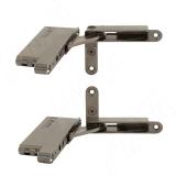 SECRET MAXI Комплект скрытых петель (90/100)  с плавным закрыванием  на один фасад, черный никель H02211-SOFT-BNK