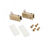 Компл. петель для стекл. двери, бронза ZS9005 (Б/РУЧ)