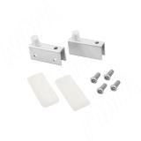 Компл. петель для стекл. двери, хром матовый ZS9008 (Б/РУЧ)