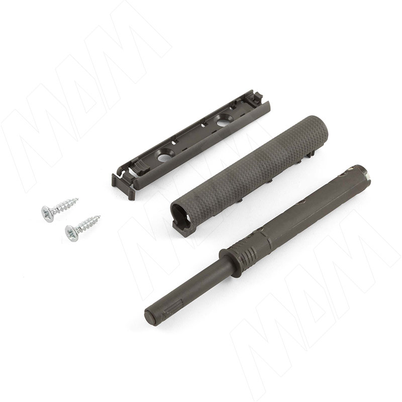 Комплект K-PUSH TECH с текстурой, толкатель 37 мм накладной с рез. демпфером, антрацит, с крепежом фото товара 2 - C010003002