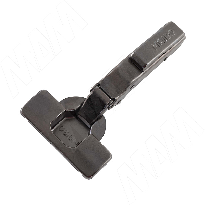 HELIOS накладка декоративная на плечо петли, с логотипом, черный никель фото товара 2 - HLS.AC.BNK