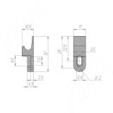 Защелка-толкатель, никель 3137NI, фото 2