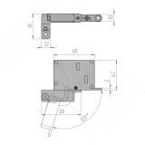 SECRET Комплект скрытых петель (90/105) с плавным закрыванием на один фасад, никель 5210-SOFT-NK, фото 3