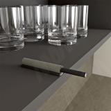 Комплект K-PUSH TECH с текстурой, толкатель 37 мм накладной с магнитом, бежевый/антрацит, с крепежом C010002999, фото 4