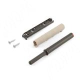 Комплект K-PUSH TECH с текстурой, толкатель усиленный 37 мм накладной с рез. демпфером, бежевый/антрацит, с крепежом C010003015, фото 1