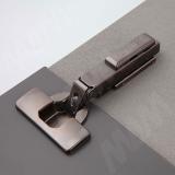 HARMONY PLUS петля с доводчиком (амортизатором) накладная (90/105), стандартная, черный никель HB90FO-BL, фото 5