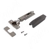 HARMONY NERO петля с доводчиком (амортизатором) накладная (90/105), стандартная, черный никель HN90FO-BL, фото 1