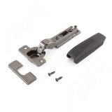 HARMONY NERO петля с доводчиком (амортизатором) полунакладная (90/105), стандартная, черный никель HN90HO-BL, фото 1