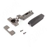 HARMONY NERO петля с доводчиком (амортизатором) вкладная (90/105), стандартная, черный никель HN90INS-BL, фото 1