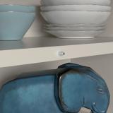 K-PUSH TECH толкатель 14 мм врезной с магнитом, белый 57002020AB, фото 1