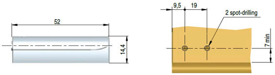 Размеры накладного магнита K-LOCK (артикул 5 50070 30)