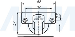 Присадка под чашку петли SLIDE-ON для деревянных фасадов толщины 16-40 мм (FGV)