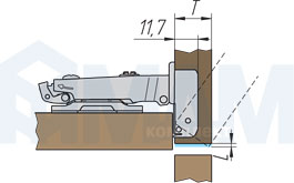 Установка петли быстрого монтажа Anyway Clip 91 DIGIT (90/110), Ferrari, чертеж 1
