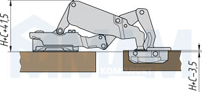 Установка специальной петли Slide-on 95 (90/170), Ferrari, чертеж 2