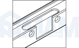 Сверления отверстий для петли Slide-on 95 (90/95) для узкого алюминиевого профиля, Ferrari, схема 1