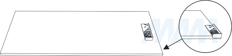 Установка фасадов для складного подъемного механизма FLAP FOLD, схема 1