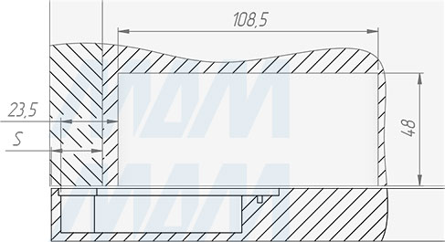 Установка адаптера для петли SECRET MAXI (артикул H02211-ADAPTER), схема 2