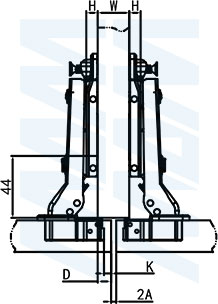 Подбор установочной площадки для полунакладной петли HARMONY NERO