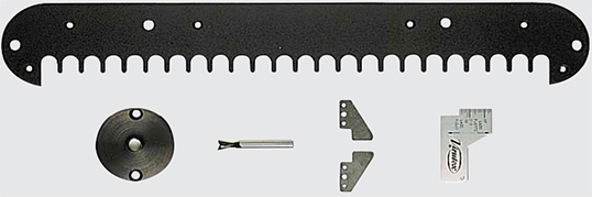 Содержимое набора в дополнительной комплектации приспособления для&nbsp;нарезки шипов от Virutex (Испания), рисунок 7 (артикул 5000000)