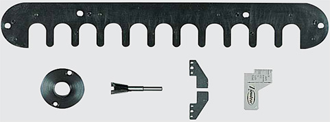 Содержимое набора в дополнительной комплектации приспособления для&nbsp;нарезки шипов от Virutex (Испания), рисунок 9 (артикул 5000000)