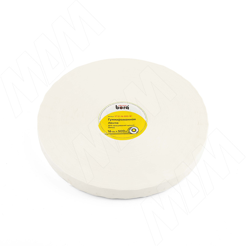 Гуммированная лента, 16 мм х 500 м, перфорированная, белого цвета фото товара 1 - VT-P-16-500-W