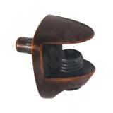 COBRA Полкодержатель для стеклянных полок толщиной 8-10 мм, со штоком, бронза 3023 472 COBRA 8-10M