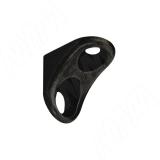 Полкодержатель для деревянных полок с фиксацией, с круглым и овальным отверстиями под саморез, бронза AL22 ZBR