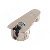 Эксцентрик в металлическом корпусе с дополнительной футоркой 16 мм, с бортиком, никель EMS.EC20-16