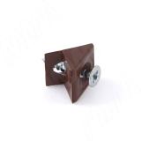 Уголок мебельный с саморезом, коричневый