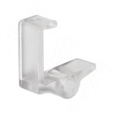 Полкодержатель для деревянных полок с фиксацией, без сверления, прозрачный ME36 PT