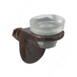 Полкодержатель с присоской и дополнительным упором для стеклянных полок, бронза/прозрачный MV03ZBR