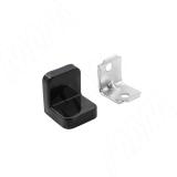 ANGLE Уголок мебельный с пластиковой накладкой 21х21х19 мм, черный