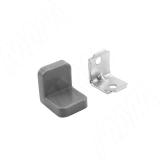 ANGLE Уголок мебельный с пластиковой накладкой 21х21х19 мм, серый PLS20X20X20GR