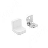 ANGLE Уголок мебельный с пластиковой накладкой 21х21х19 мм, белый PLS20X20X20WH