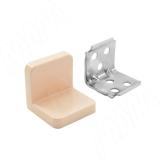 ANGLE Уголок мебельный с пластиковой накладкой 26х26х28 мм, бежевый PLS26X26X28BG