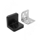 ANGLE Уголок мебельный с пластиковой накладкой 26х26х28 мм, черный PLS26X26X28BL