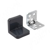 ANGLE Уголок мебельный с пластиковой накладкой 26х26х28 мм, графит PLS26X26X28GRPH