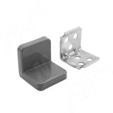 ANGLE Уголок мебельный с пластиковой накладкой 26х26х28 мм, серый PLS26X26X28GR