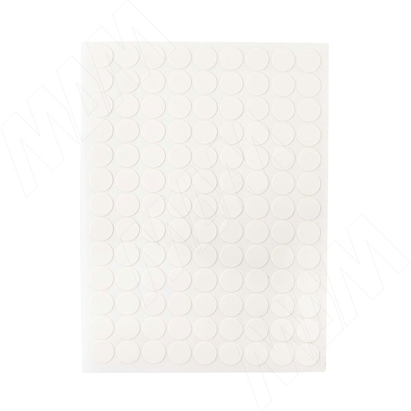 Заглушка самоклеящаяся, D13 мм, Белый фасадный, шагрень (Kr 0101), 117 шт. фото товара 2 - 0101.20.13