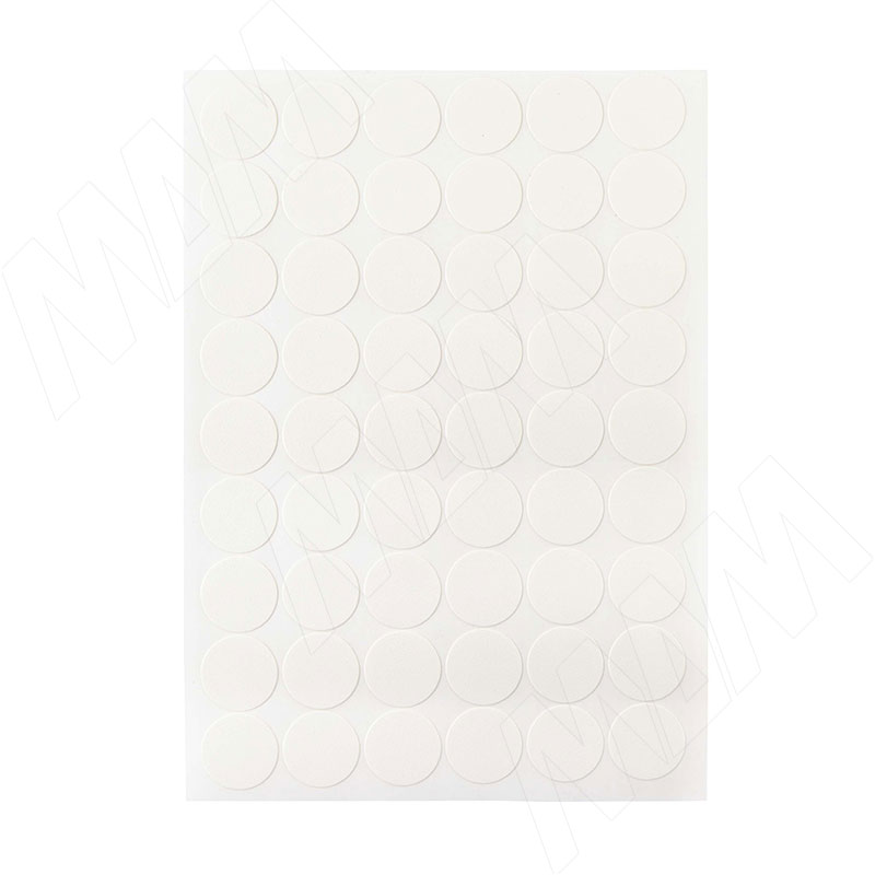 Заглушка самоклеящаяся, D20 мм, Белый фасадный, шагрень (Kr 0101), 54 шт. фото товара 2 - 0101.20.20