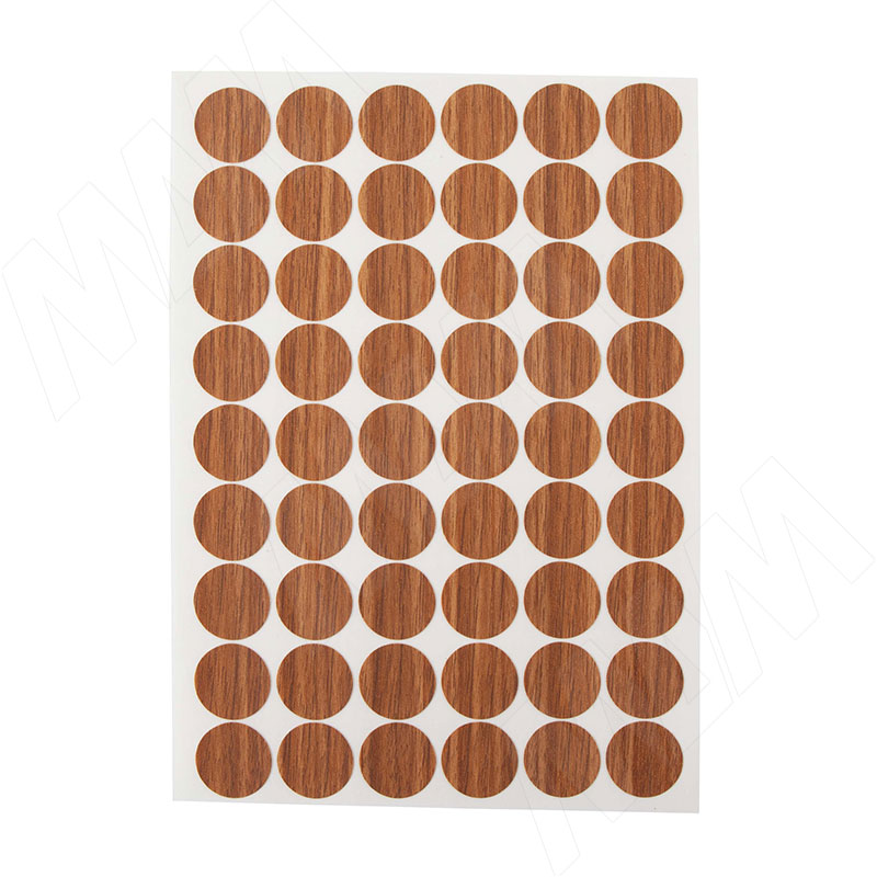 Заглушка самоклеящаяся, D20 мм, Орех Алпайн, шагрень (Kr 9614), 54 шт. фото товара 2 - 9614.20.20