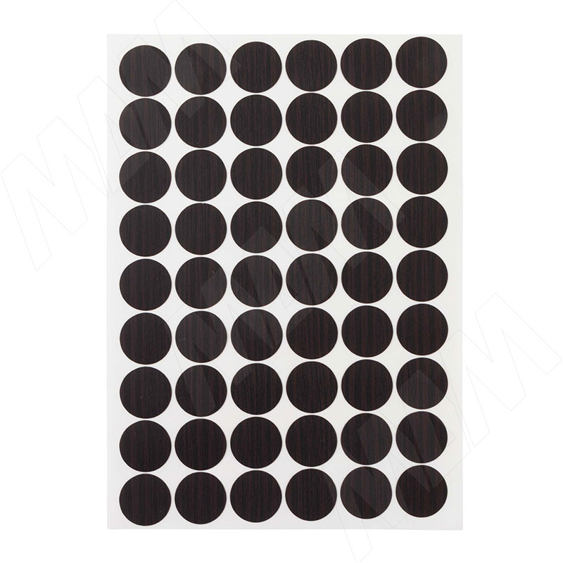 Заглушка самоклеящаяся, D20 мм, Венге Луизиана, шагрень (Kr 9763), 54 шт. фото товара 2 - 9763.20.20