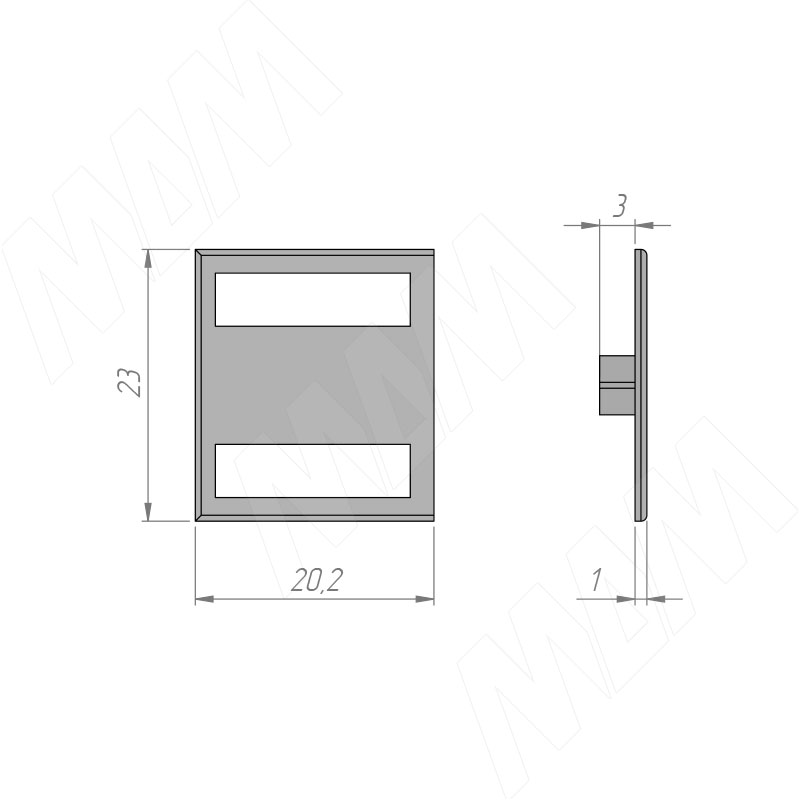 Заглушка для эксцентрика в пластиковом корпусе SE71/74, антрацит фото товара 2 - CSE71PANT
