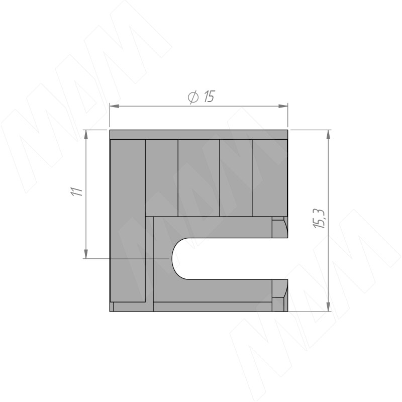 Эксцентрик для плит толщиной 22 мм EC15-22, фото 1