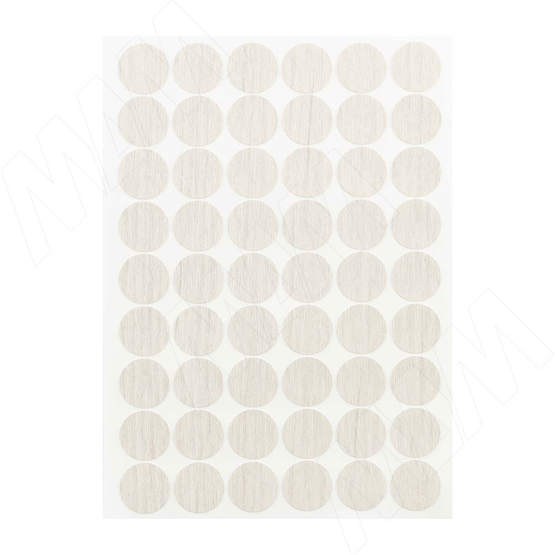 Заглушка самоклеящаяся, D20 мм, Дуб Крафт белый, с текстурой дерева (Kr K001), 54 шт. фото товара 2 - K001.30.20