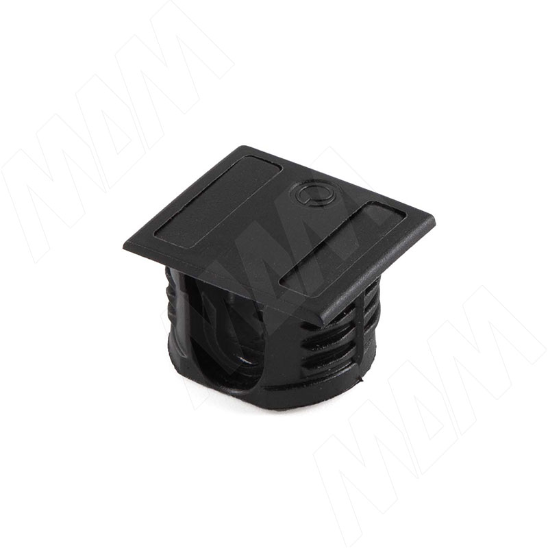 Эксцентрик в квадратном пластиковом корпусе 16 мм, с бортиком, черный никель фото товара 2 - SE74PNE